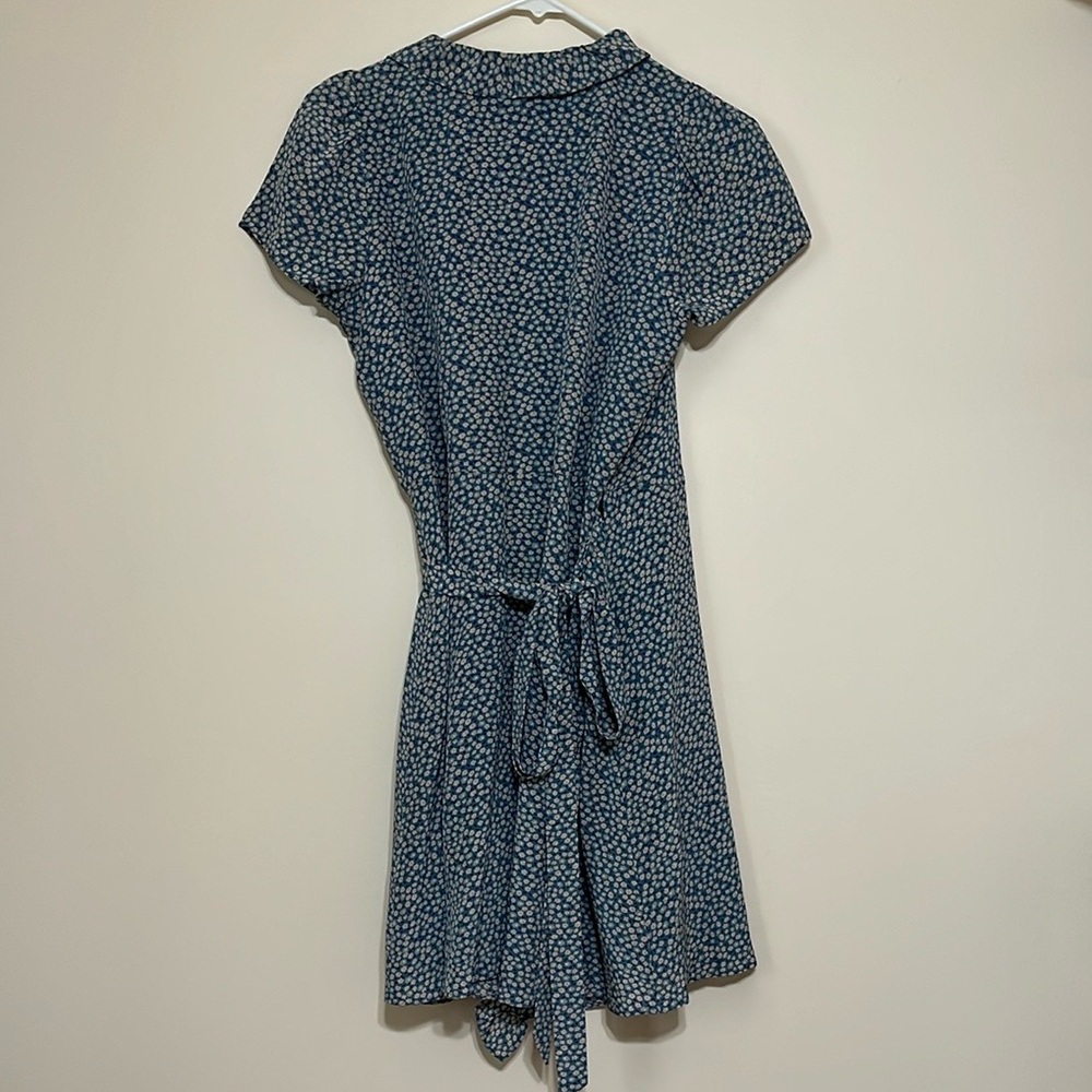 Madewell Silk Ruffle-Edge Wrap Dress Sz Small - Picture 7 of 10